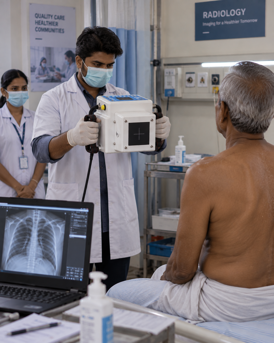 Hospitals with the portable X-ray system