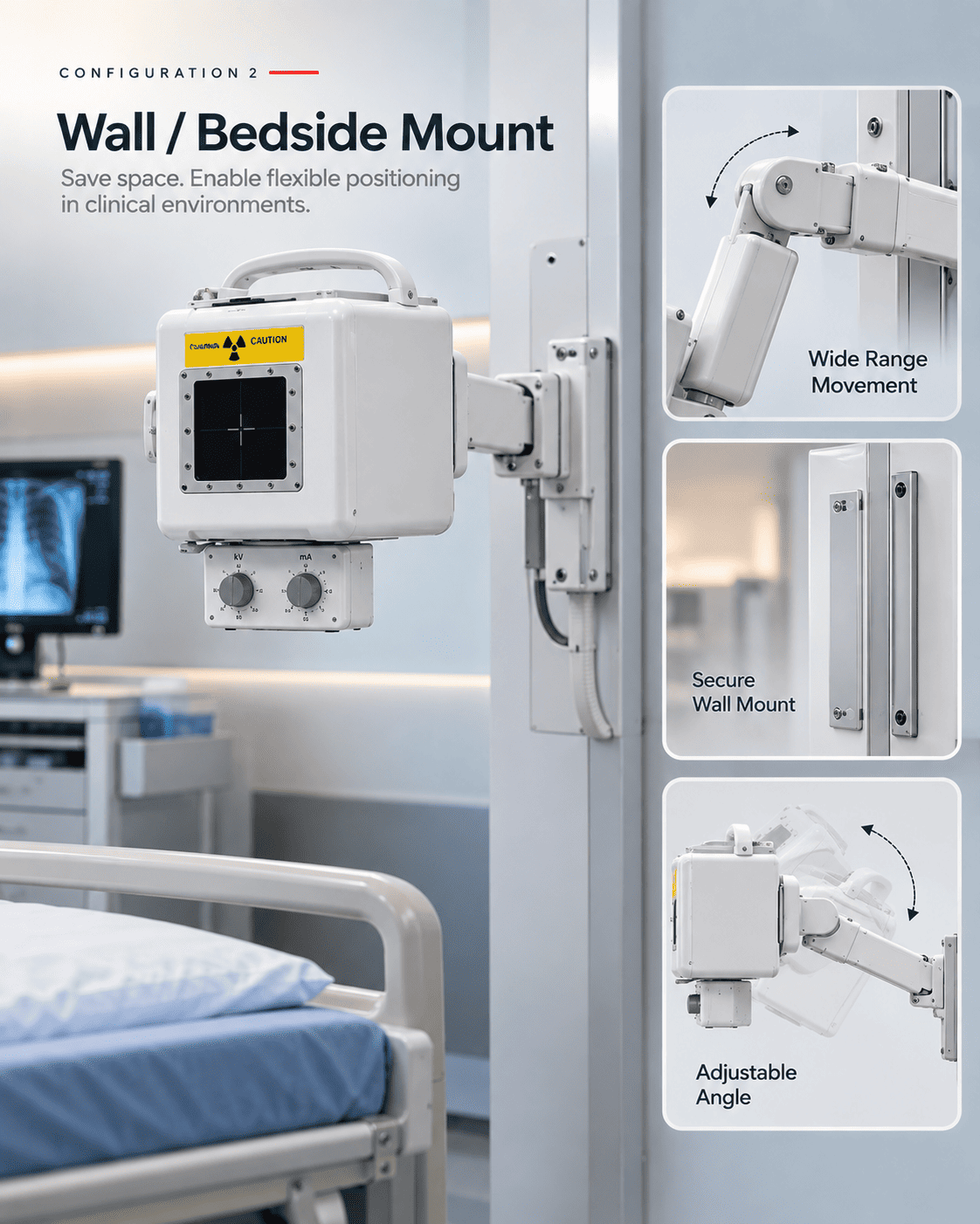 Hand-Held Operation configuration for the portable X-ray system