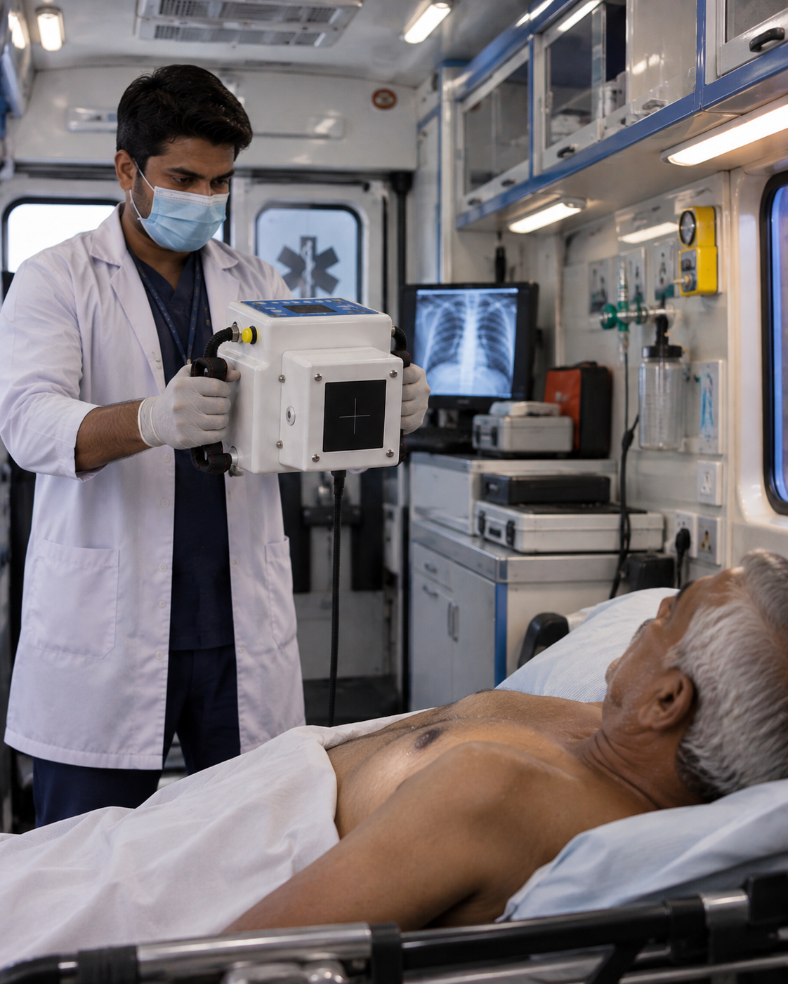 Mobile Medical Units with the portable X-ray system