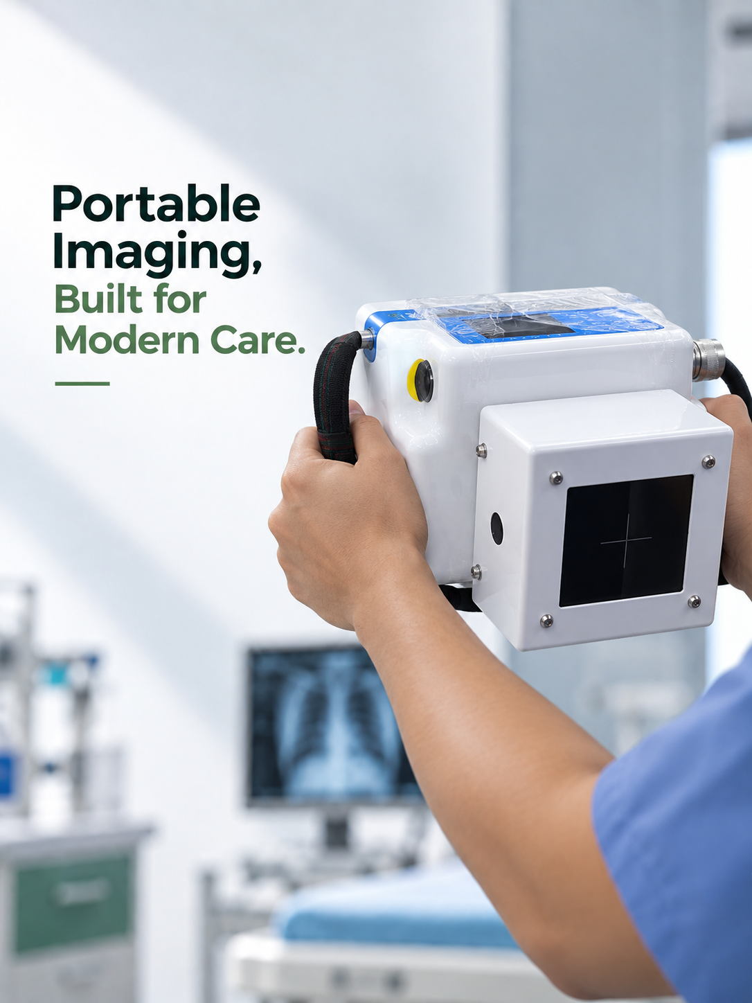 Portable X-ray machine in a focused product setting